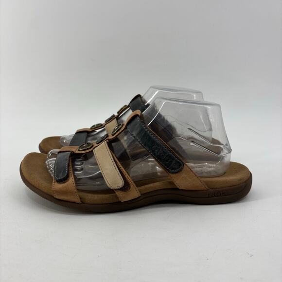 Taos Womens Sz 10 Slip On Sandals Leather Brown PZ4-14021 - Picture 14 of 14